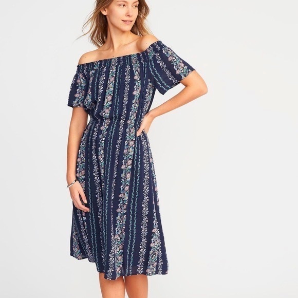 Old Navy On/Off the Shoulder Midi Dress - Picture 1 of 9